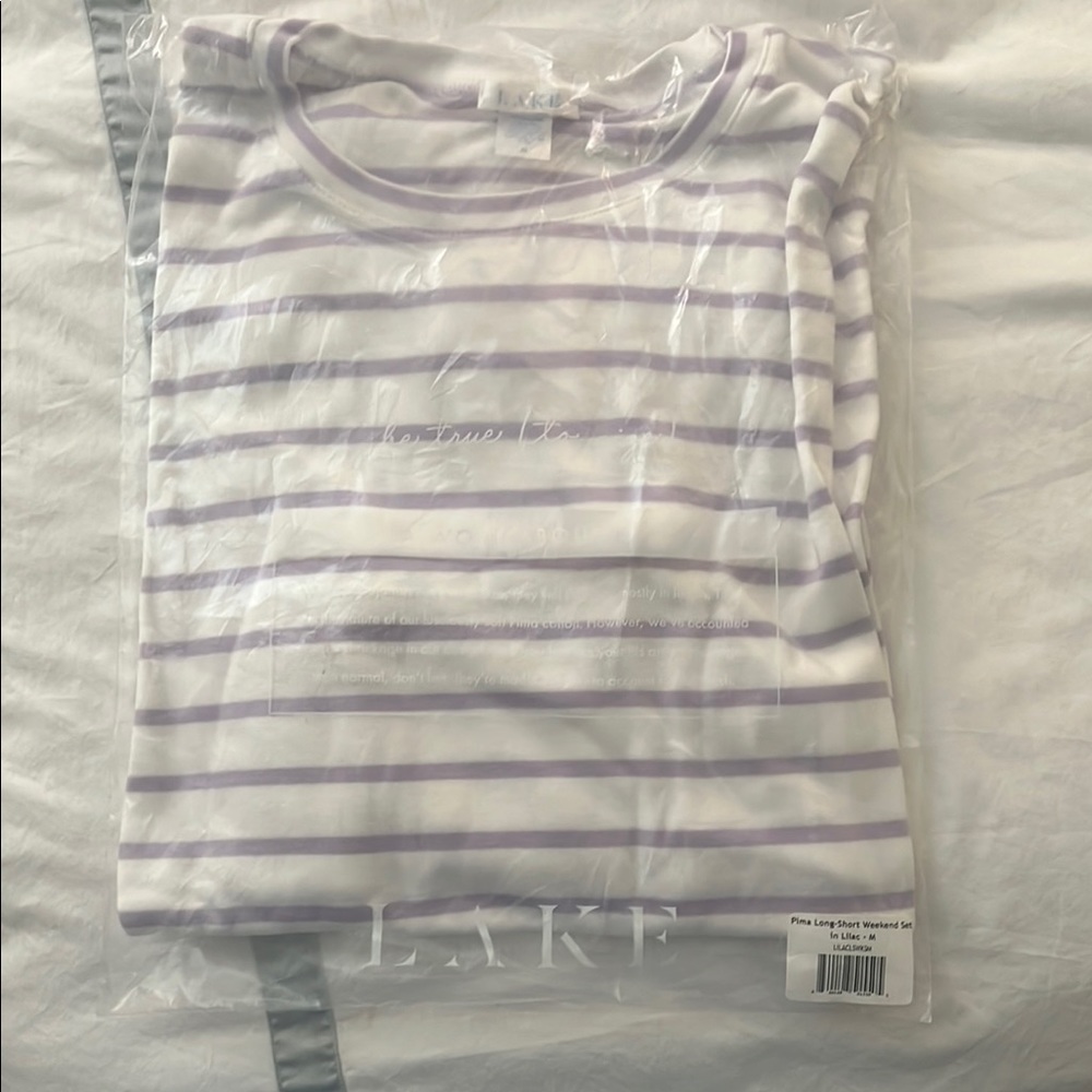 Lake quarter sleeve lavender short set NWT